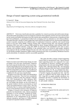 Design of tunnel supporting system using geostatistical