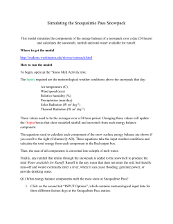 Hand out for Excel activity