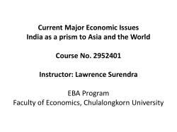 Indian Economy Instructor: Lawrence Surendra