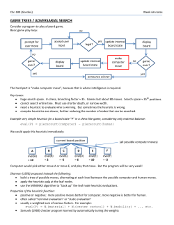 GAME TREES / ADVERSARIAL SEARCH