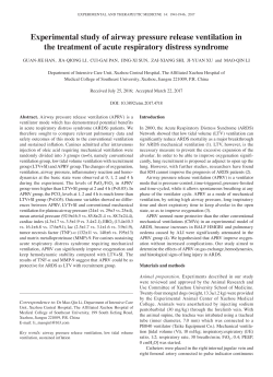 Experimental study of airway pressure release ventilation in the