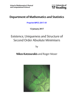 Existence, Uniqueness and Structure of Second Order Absolute