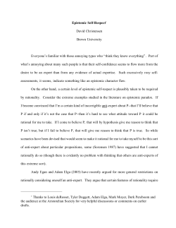 Epistemic Self-Respect