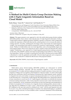 A Method for Multi-Criteria Group Decision Making with 2