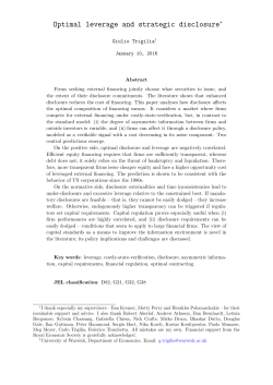 Optimal leverage and strategic disclosure