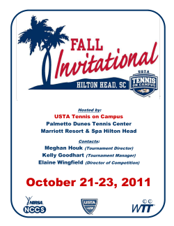 Hosted by: USTA Tennis on Campus Palmetto Dunes Tennis Center