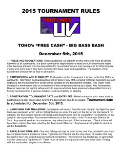 2004 honey hole family fishing tournament rules