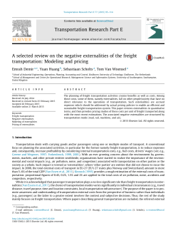 A selected review on the negative externalities of the freight