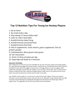 Top 12 Nutrition Tips For Young Ice Hockey Players