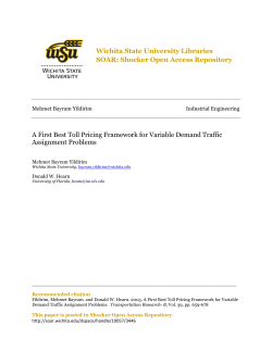 Shocker Open Access Repository A First Best Toll Pricing
