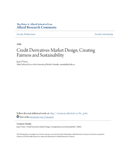 Credit Derivatives Market Design, Creating Fairness and Sustainability