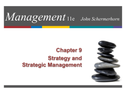 Chapter 9: Strategic Management