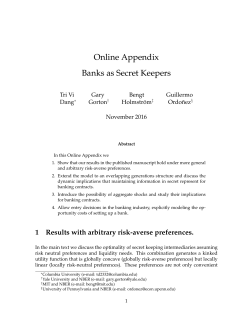 Online Appendix Banks as Secret Keepers