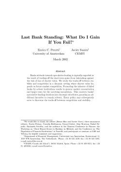 Last Bank Standing: What Do I Gain If You Fail?