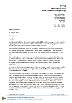 Healthier Together Letter