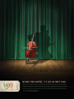 Keep the music playing. Donate to UPAF. We`re the largest funding