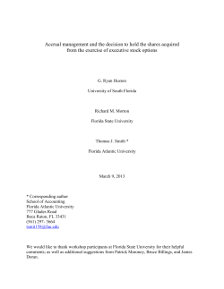 Accrual management and the decision to hold the