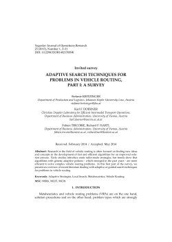 Adaptive Search Techniques for Problems in Vehicle Routing