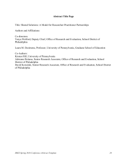 Shared Solutions: A Model for Researcher