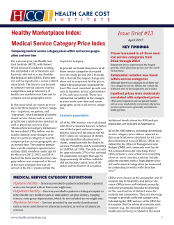 Medical Service Category Price Index