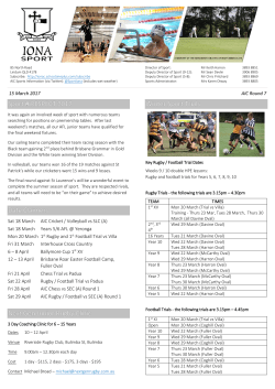 15 March 2017 AIC Round 7 Sat 18 March AIC