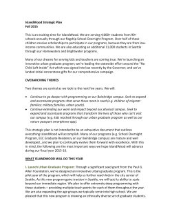 IslandWood Strategic Plan Fall 2015 This is an exciting time for