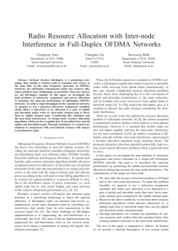 Radio Resource Allocation with Inter-node - Changhee Joo