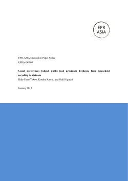 EPR-ASIA Discussion Paper Series EPRA