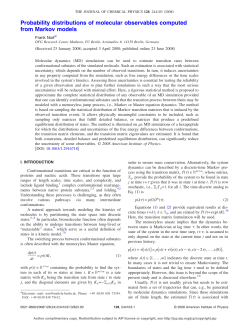 Probability distributions of molecular observables computed from