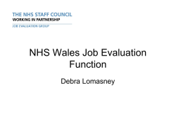 NHS Wales Job Evaluation Function