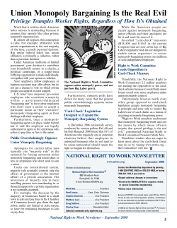 Union Monopoly Bargaining Is the Real Evil