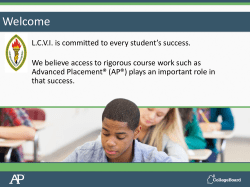 An Introduction to the Advanced Placement Program