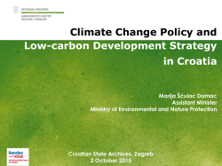 Climate Change Policy and Low-carbon Development Strategy in
