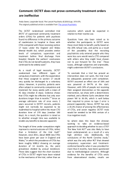 OCTET does not prove community treatment orders are ineffective