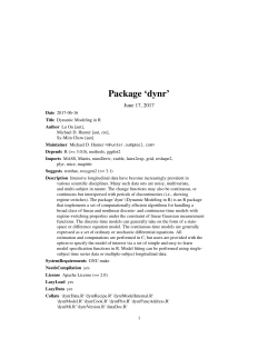 Package `dynr`