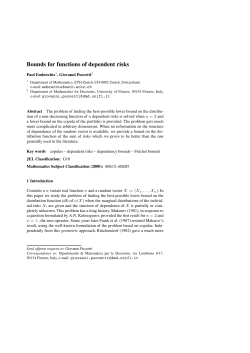 Bounds for functions of dependent risks