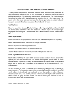 Quantity Surveyor - How to become a Quantity Surveyor?