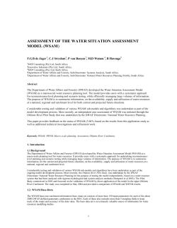 Assessment of the Water Situation Assessment Model - miya