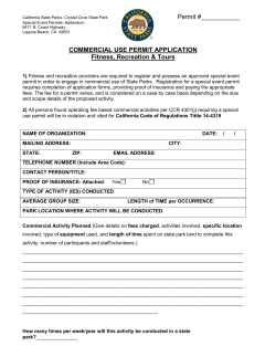 Commercial Use Permit - Crystal Cove State Park