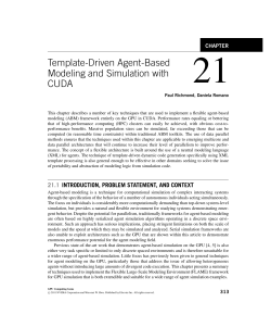 Template-Driven Agent-Based Modeling and Simulation with CUDA