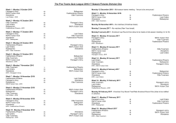 Division One fixture leaflet 2016-17