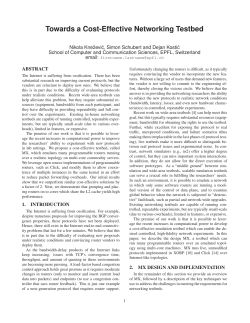 Towards a Cost-Effective Networking Testbed