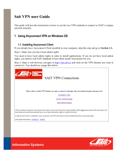 1 Using Anyconnect VPN on Windows OS