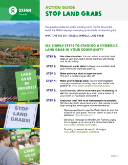 Stop Land Grabs Action Guide