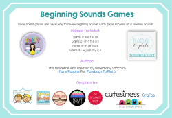 Beginning Sounds Games