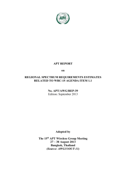 APT/AWG/REP-39 - Asia-Pacific Telecommunity