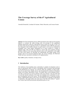 The Coverage Survey of the 6th Agricultural Census