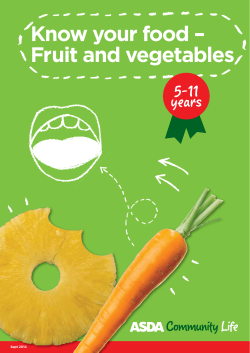 Know your food &ndash; Fruit and vegetables