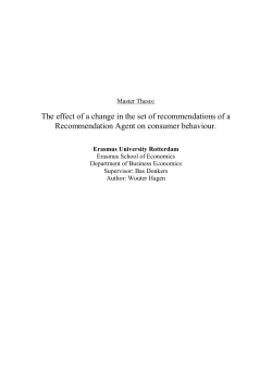 Master Thesis Proposal - Erasmus University Thesis Repository