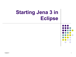 how to set up Jena 3 on Eclipse